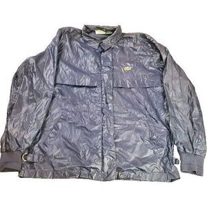 Retro Vintage Alligator Brand Jacket‎ Windbreaker Size Medium Navy Blue